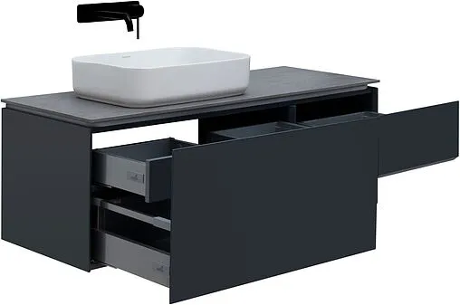 Тумба-умывальник подвесная Allen Brau Infinity 120 L антрацит 1.21006.AM+