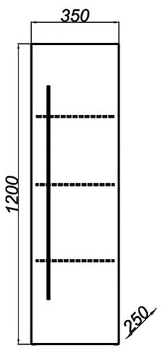 Шкаф-пенал подвесной Aqwella Milan 35 белый Mil.05.35/W