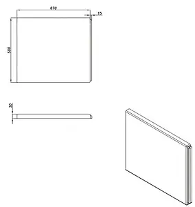 Панель для ванны боковая Cersanit Universal1 70 белый 63369, 2