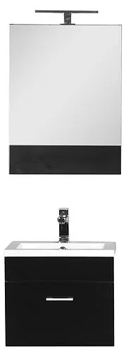 Шкаф-зеркало Aquanet Нота 50 камерино  чёрный 176947