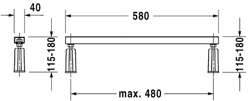Ножки для ванны Duravit D-Code 790127000000000