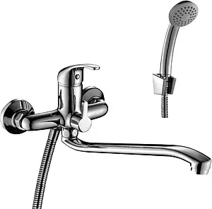 Смеситель для ванны с длинным изливом Rossinka хром A35-34, 1