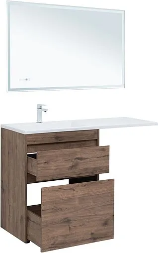 Тумба под умывальник напольная Aquanet Токио 68 дуб веллингтон 00333652