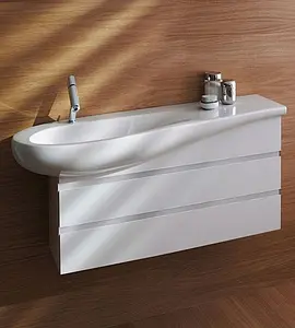 Раковина Laufen Alessi 90 L c покрытием LCC белый 8.1497.5.400.104.1 Раковина Laufen Alessi 90 L c покрытием LCC белый 8.1497.5.400.104.1, 4