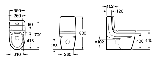 Крышка-сиденье для унитаза с микролифтом Roca Khroma белый 801652004