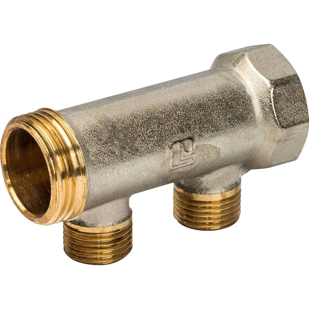 Коллектор распределительный проходной 2 отвода 1"в/н x ½"к Luxor CP 422 68523401 Коллектор распределительный проходной 2 отвода 1"в/н x ½"к Luxor CP 422 68523401, 3