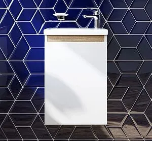 Тумба под умывальник подвесная Am.Pm X-Joy 45 белый/светлое дерево M85AFHX0451WG, 3