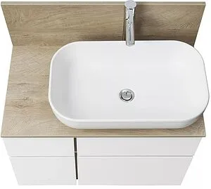 Тумба-умывальник подвесная Aquaton Мишель 80 дуб эндгрейн 1A2445K4MIDU0, 3