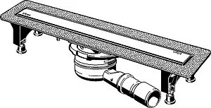 Лоток душевой Set 1120мм h=95мм 0.55л/сек Viega Advantix 4983.10 с решеткой Visign ER10 753191, 5