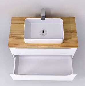 Тумба под умывальник подвесная Jorno Wood 100 белый wood.01.100/P/W Тумба под умывальник подвесная Jorno Wood 100 белый wood.01.100/P/W, 4