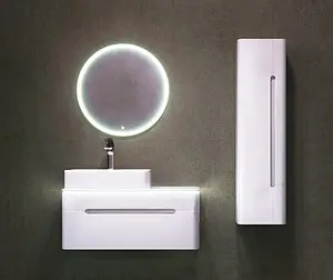 Тумба-умывальник подвесная Jorno Shine 90 белый Shi.01.90/P/W+641945 Тумба-умывальник подвесная Jorno Shine 90 белый Shi.01.90/P/W+641945, 4