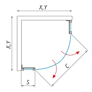 Душевое ограждение 1000x1000мм прозрачное стекло Roltechnik Elegant Neo Line GR2N/1000 187-1100000-00-02 Душевое ограждение 1000x1000мм прозрачное стекло Roltechnik Elegant Neo Line GR2N/1000 187-1100000-00-02, 4