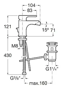 Смеситель для биде Roca L20 хром 5A6A09C00, 2