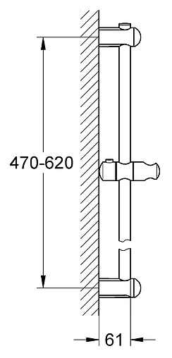 Душевая штанга Grohe Euphoria 60 хром 27499000 Душевая штанга Grohe Euphoria 60 хром 27499000