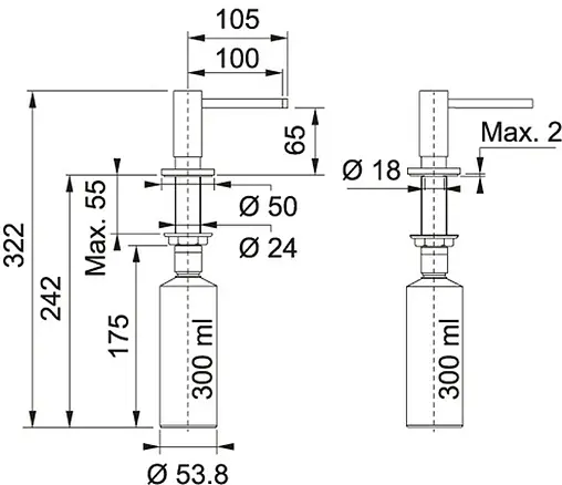 Дозатор Franke Active Plus античная медь 119.0547.911