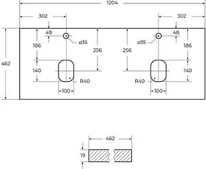 Консоль подвесная BelBagno 140 чёрный матовый EK-140-ST+ Консоль подвесная BelBagno 140 чёрный матовый EK-140-ST+, 2