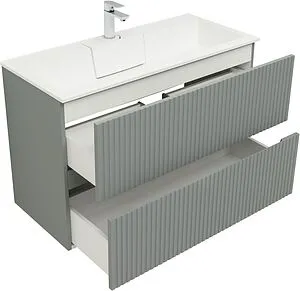 Тумба-умывальник Aquanet Джейн 100 мисти грин 00313320+, 4