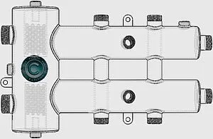 Распределительный коллектор 3 контура с гидрострелкой 1¼"н x 1"н Север-R-М3(Aisi) 1955004 Распределительный коллектор 3 контура с гидрострелкой 1¼"н x 1"н Север-R-М3(Aisi) 1955004, 5