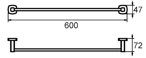 Полотенцедержатель Milardo Volga хром VOLSM10M49