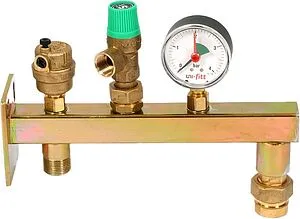 Группа безопасности расширительного бака до 50 кВт ¾&quot; 3 бар Uni-Fitt 256D3230, 1