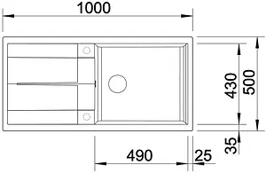 Мойка кухонная Blanco Metra XL 6 S 100 белый 515280 Мойка кухонная Blanco Metra XL 6 S 100 белый 515280, 2
