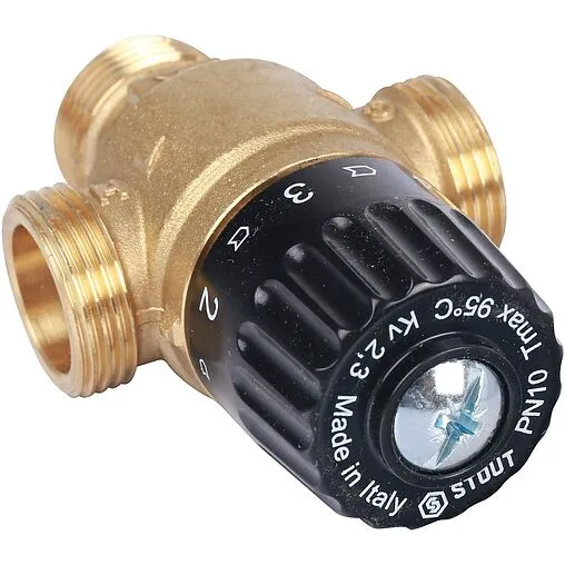 Трехходовой термостатический смесительный клапан ¾&quot; +30...+65°С Kvs 2.3 Stout SVM-0125-236520