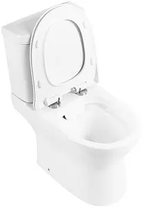 Унитаз-компакт безободковый BelBagno Steam белый BB130CPR+BB130T Унитаз-компакт безободковый BelBagno Steam белый BB130CPR+BB130T, 4