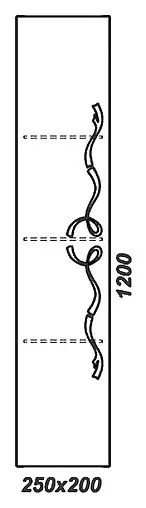 Шкаф-пенал подвесной Clarberg Due Amanti 25 золото белый DUE0525W+DUER4GL