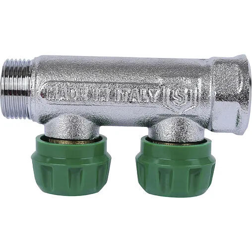 Коллектор регулирующий проходной 2 отвода ¾&quot;в/н x ½&quot;н Stout SMB-6849-341202