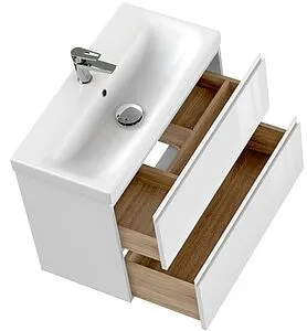 Тумба-умывальник подвесная Cersanit Moduo Slim 80 белый 64126+S-UM-MOD80SL/1, 4