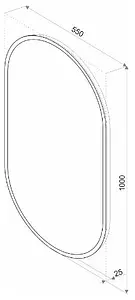 Зеркало с подсветкой Continent Delight Led 55 белый ЗЛП458 Зеркало с подсветкой Continent Delight Led 55 белый ЗЛП458, 2