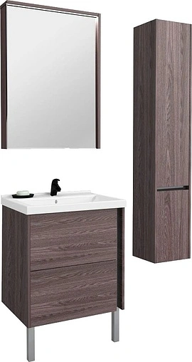 Шкаф-зеркало Aquaton Стоун 60 грецкий орех 1A231502SXC80 Шкаф-зеркало Aquaton Стоун 60 грецкий орех 1A231502SXC80