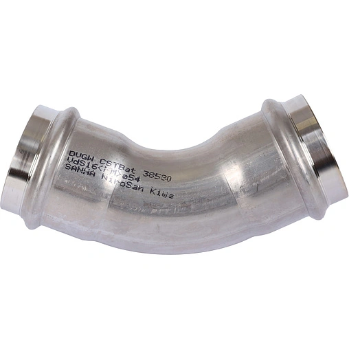 Уголок пресс двухраструбный 54мм угол 45° Sanha NiroSan 9041 6904154