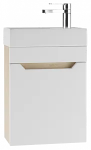 Тумба-умывальник подвесная Айсберг Мечта 40 белый/дуб сонома DM2314T+4607152362107 Тумба-умывальник подвесная Айсберг Мечта 40 белый/дуб сонома DM2314T+4607152362107, 1