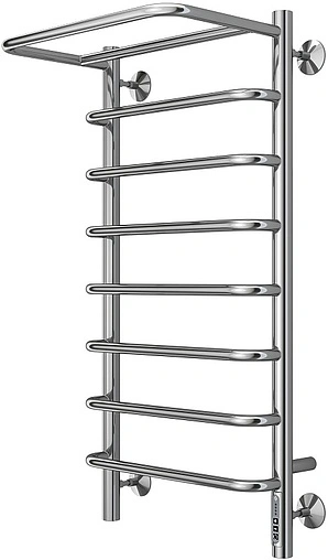 Полотенцесушитель электрический лесенка Terminus Полка Электро П8 400х850 quick touch полированная сталь 4670078531445