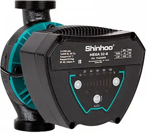 Насос циркуляционный Shinhoo MEGA 25-8 71121001 Насос циркуляционный Shinhoo MEGA 25-8 71121001, 1