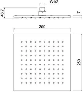 Лейка верхнего душа Aquatek хром AQ2076CR, 2