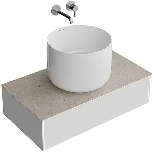 Тумба-умывальник подвесная Kerama Marazzi Magica 90 утренний серый матовый MA.90.1\MGR.M+MA.wb.42+