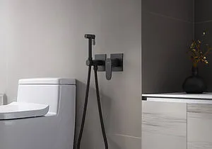 Гигиенический душ со смесителем Aquatek Оберон чёрный матовый AQ1220MB, 3