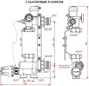 Узел насосно-смесительный без насоса MVI Aquahit MU.301.06, 2