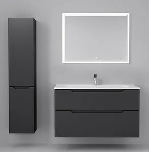 Шкаф-пенал подвесной Jorno Slide 150 антрацит Sli.04.150/P/A Шкаф-пенал подвесной Jorno Slide 150 антрацит Sli.04.150/P/A, 4