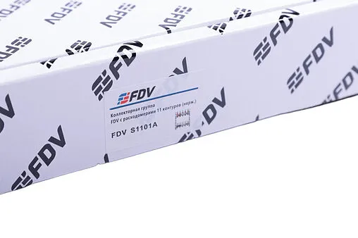 Группа коллекторная с расходомерами 11 отводов 1&quot;в/в x ¾&quot;ек FDV S1101A-1/11