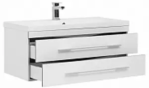 Тумба-умывальник подвесная Aquanet Верона 100 белый 00175382+00158753 Тумба-умывальник подвесная Aquanet Верона 100 белый 00175382+00158753, 4