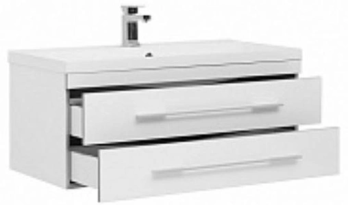 Тумба-умывальник подвесная Aquanet Верона 100 белый 00175382+00158753