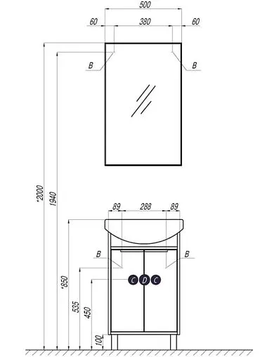 Зеркало Aquaton Рико 50 1A216302RI010 Зеркало Aquaton Рико 50 1A216302RI010