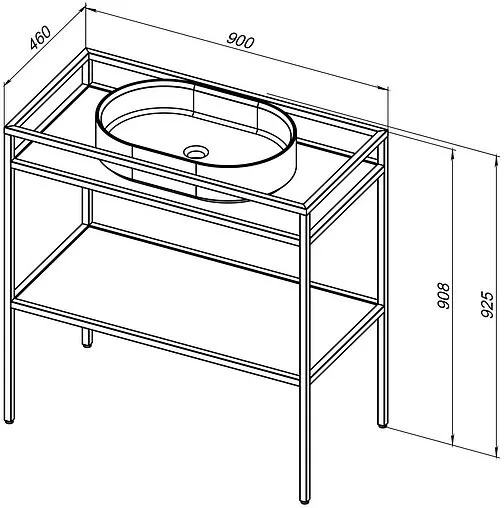Консоль напольная Allen Brau Liberty 90 медь браш 1.33004.60
