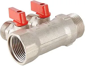 Коллектор запорный проходной 2 отвода 1"в/н x ¾"ек Valtec VTc.580.NE.0602 Коллектор запорный проходной 2 отвода 1"в/н x ¾"ек Valtec VTc.580.NE.0602, 5