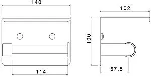 Держатель туалетной бумаги Aquatek Европа хром AQ4939CR, 2