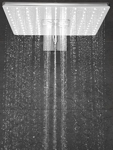 Лейка верхнего душа с потолочным креплением Grohe Rainshower SmartActive Cube белый/хром 26481LS0