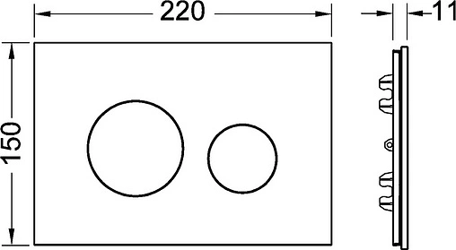 Лицевая панель TECEloop Modular стекло/серебрянный (Alape) 9240676 Лицевая панель TECEloop Modular стекло/серебрянный (Alape) 9240676